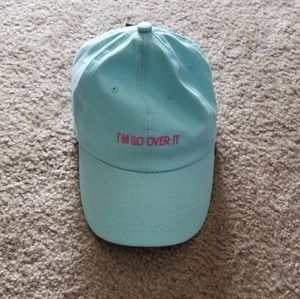 NWT "I'm so over it" light blue baseball cap hat